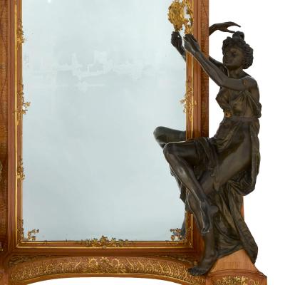 Maison Millet Grand Psyche monumental Art Nouveau mirror by Maison Millet
