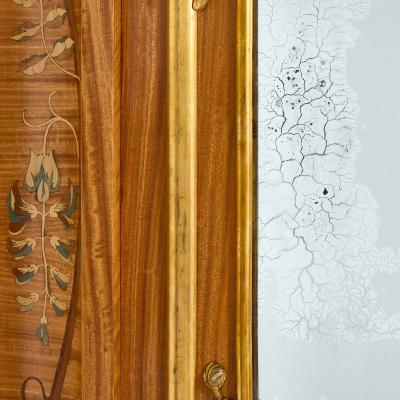 Maison Millet Grand Psyche monumental Art Nouveau mirror by Maison Millet