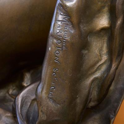 Maison Millet Grand Psyche monumental Art Nouveau mirror by Maison Millet