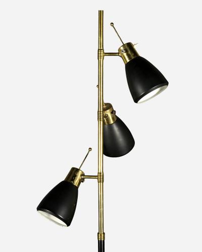Maison Monix Floor lamp in lacquered metal and brass Monix Paris France circa 1960
