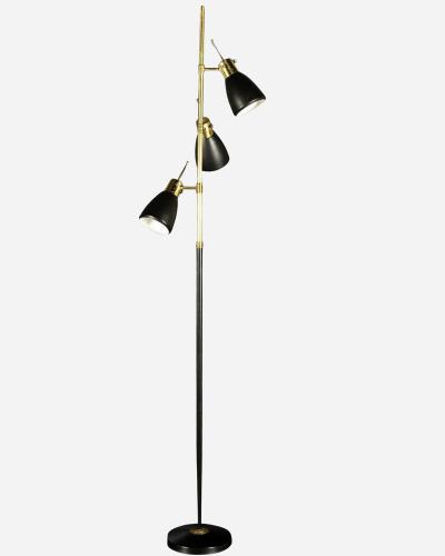 Maison Monix Floor lamp in lacquered metal and brass Monix Paris France circa 1960