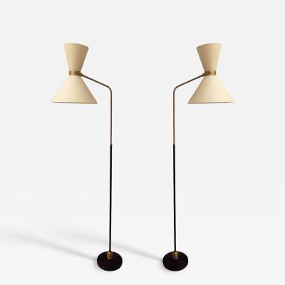 Maison Monix Pair of Monix floor lamps France around 1950