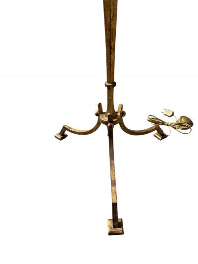 Maison Ramsay 1940s Gilt wrought iron floor lamp by Maison Ramsay
