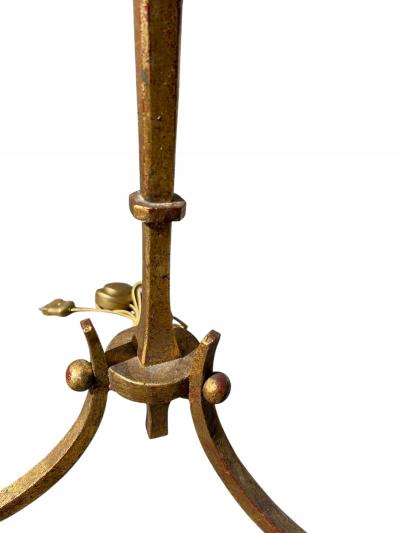 Maison Ramsay 1940s Gilt wrought iron floor lamp by Maison Ramsay