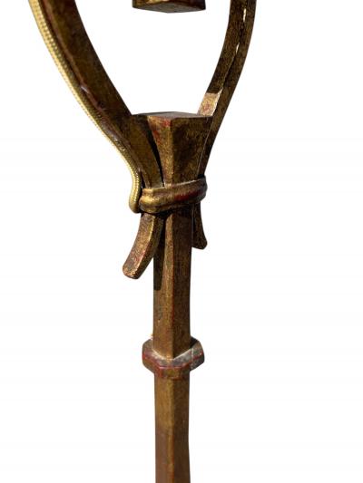 Maison Ramsay 1940s Gilt wrought iron floor lamp by Maison Ramsay