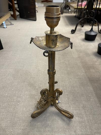Maison Ramsay 1940s gilt iron table lamp by Maison Ramsay