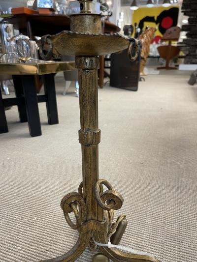 Maison Ramsay 1940s gilt iron table lamp by Maison Ramsay