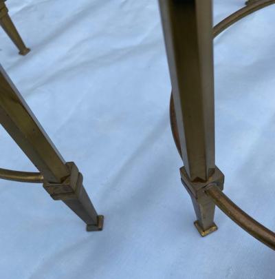 Maison Ramsay 1970 Nesting Tables in Brass in the Style of Maison Ramsay