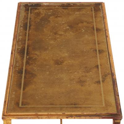 Maison Ramsay French Gilt Iron Coffee Table Attributed to Maison Ramsay C 1960