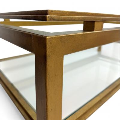 Maison Ramsay French Mid Century Gilt Iron Coffee Table by Ramsay