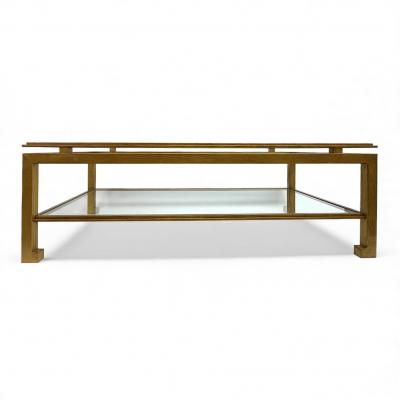 Maison Ramsay French Mid Century Gilt Iron Coffee Table by Ramsay