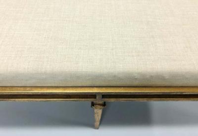 Maison Ramsay French Modern Neoclassical Gilt Iron Bench attributed to Maison Ramsay
