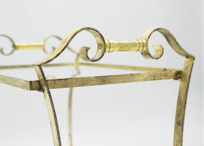 Maison Ramsay French neoclassical Maison Ramsay gilded iron bar cart 1940s