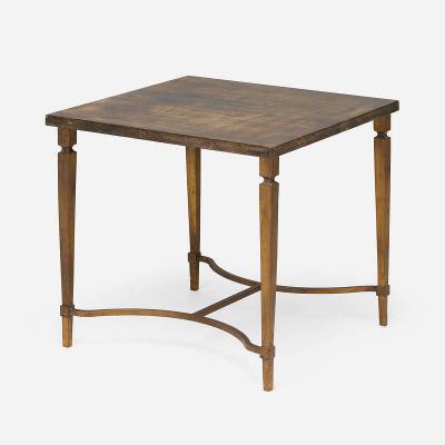 Maison Ramsay Gilt Iron and Lacquered Goat Skin Side Table by Maison Ramsay