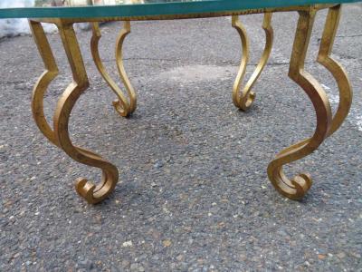 Maison Ramsay Gorgeous French Midcentury Art Deco Gilded Iron Side End Table Maison Ramsay