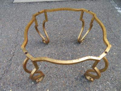 Maison Ramsay Gorgeous French Midcentury Art Deco Gilded Iron Side End Table Maison Ramsay