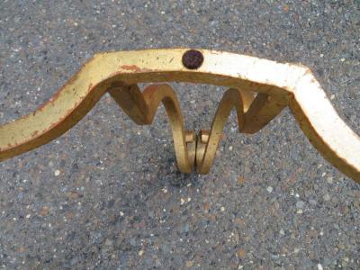 Maison Ramsay Gorgeous French Midcentury Art Deco Gilded Iron Side End Table Maison Ramsay