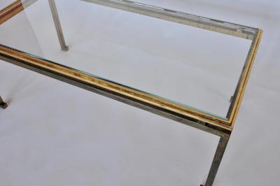 Maison Ramsay Large French Modern Neoclassical Gilt Iron Coffee Table Maison Ramsay