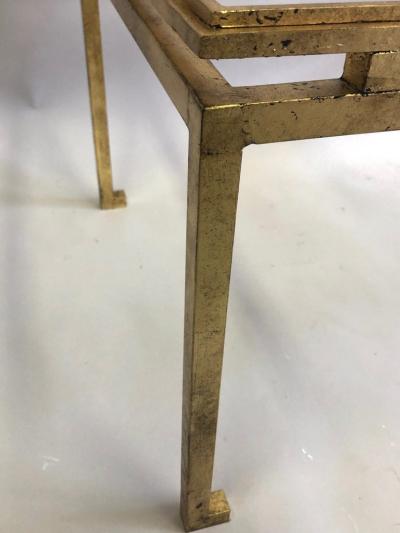 Maison Ramsay Large French Modern Neoclassical Gilt Iron Coffee Table Maison Ramsay