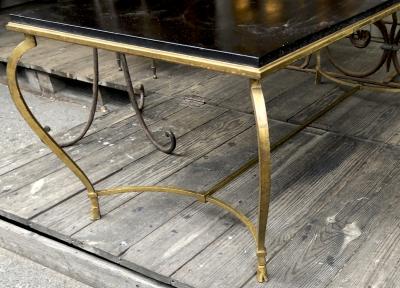 Maison Ramsay Maison Ramsay big refined gold leaf wrought iron coffee table