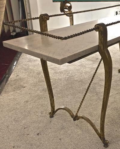 Maison Ramsay Maison Ramsay exceptionnel rarest slender gold leaf iron coffee table