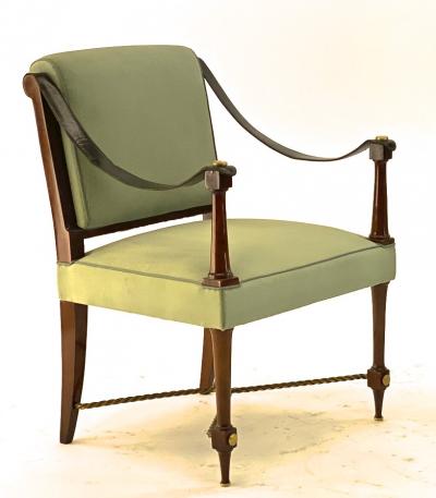 Maison Ramsay Maison Ramsay stamped pair of classy Neo classical arm chair