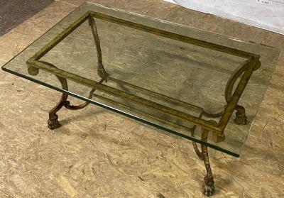 Maison Ramsay Maison Ramsay superb refined gold leaf wrought iron coffee table