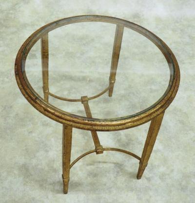 Maison Ramsay Ramsay gilt iron round side table