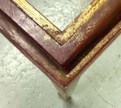 Maison Ramsay Rare French Modern Neoclassical Gilt Iron Square Coffee Table by Maison Ramsay