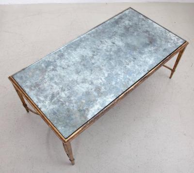 Maison Ramsay Rare Silver Plated Glass Maison Ramsay Coffee Table in Gold Leaf