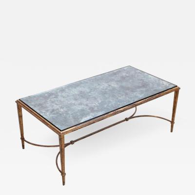 Maison Ramsay Rare Silver Plated Glass Maison Ramsay Coffee Table in Gold Leaf