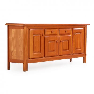 Maison Regain A French elm sideboard attributed to Maison Regain C 1960 
