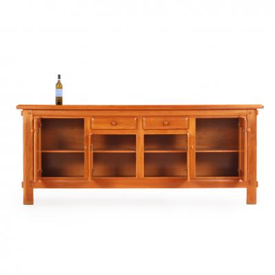 Maison Regain A French elm sideboard attributed to Maison Regain C 1960 
