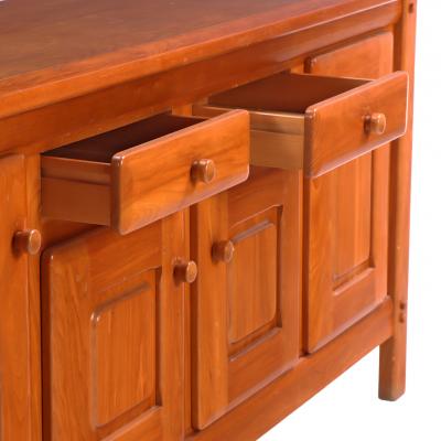 Maison Regain A French elm sideboard attributed to Maison Regain C 1960 