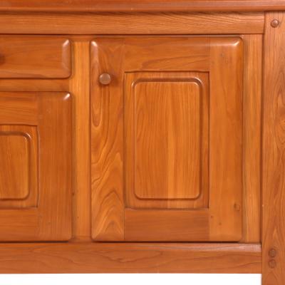 Maison Regain A French elm sideboard attributed to Maison Regain C 1960 