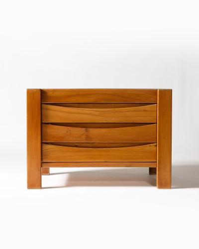 Maison Regain Elm Chest of Drawers by Maison Regain France c 1970