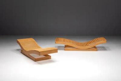 Maison Regain Lounge Chairs by Maison Regain France 1970s