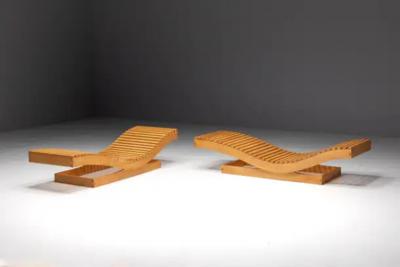 Maison Regain Lounge Chairs by Maison Regain France 1970s