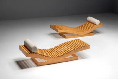 Maison Regain Lounge Chairs by Maison Regain France 1970s