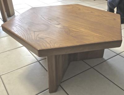 Maison Regain Maison Regain solid elm hexagonal vintage coffee table