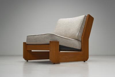 Maison Regain Pair of Maison Regain Lounge Chairs France Second half of the 20th Century