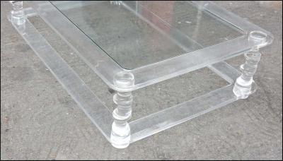 Maison Romeo 1970 Coffee Table in Lucite Rom o