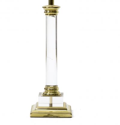 Maison Romeo Maison Romeo Paris pair of Lucite and gold brass neo classic revival lamps