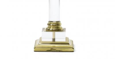 Maison Romeo Maison Romeo Paris pair of Lucite and gold brass neo classic revival lamps