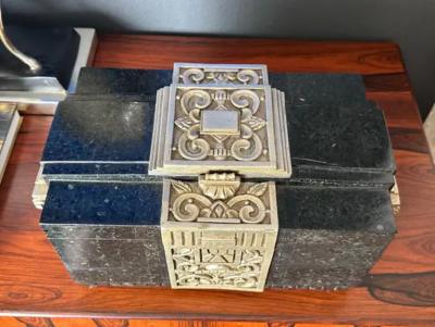 Maitland Smith Art Deco Granite Jewelry Box