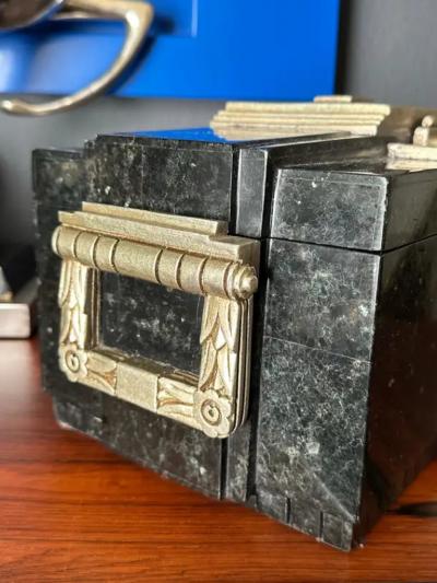 Maitland Smith Art Deco Granite Jewelry Box