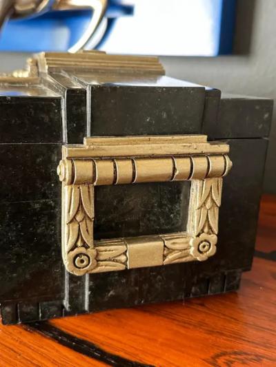 Maitland Smith Art Deco Granite Jewelry Box