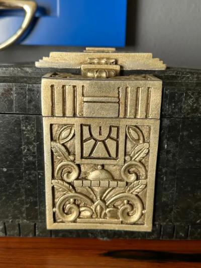 Maitland Smith Art Deco Granite Jewelry Box