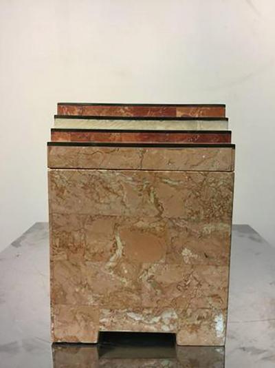 Maitland Smith Art Deco Inspired Box in Tessellated Marble by Maitland Smith