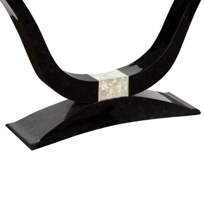 Maitland Smith Art Deco Style Console in Pen Shell Mother of Pearl and Red Travertine 1970s